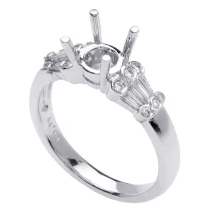 0.29ct 14K or 18K White Gold Diamond Ring