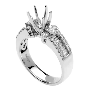0.80ct 14K or 18K White Gold Diamond Ring