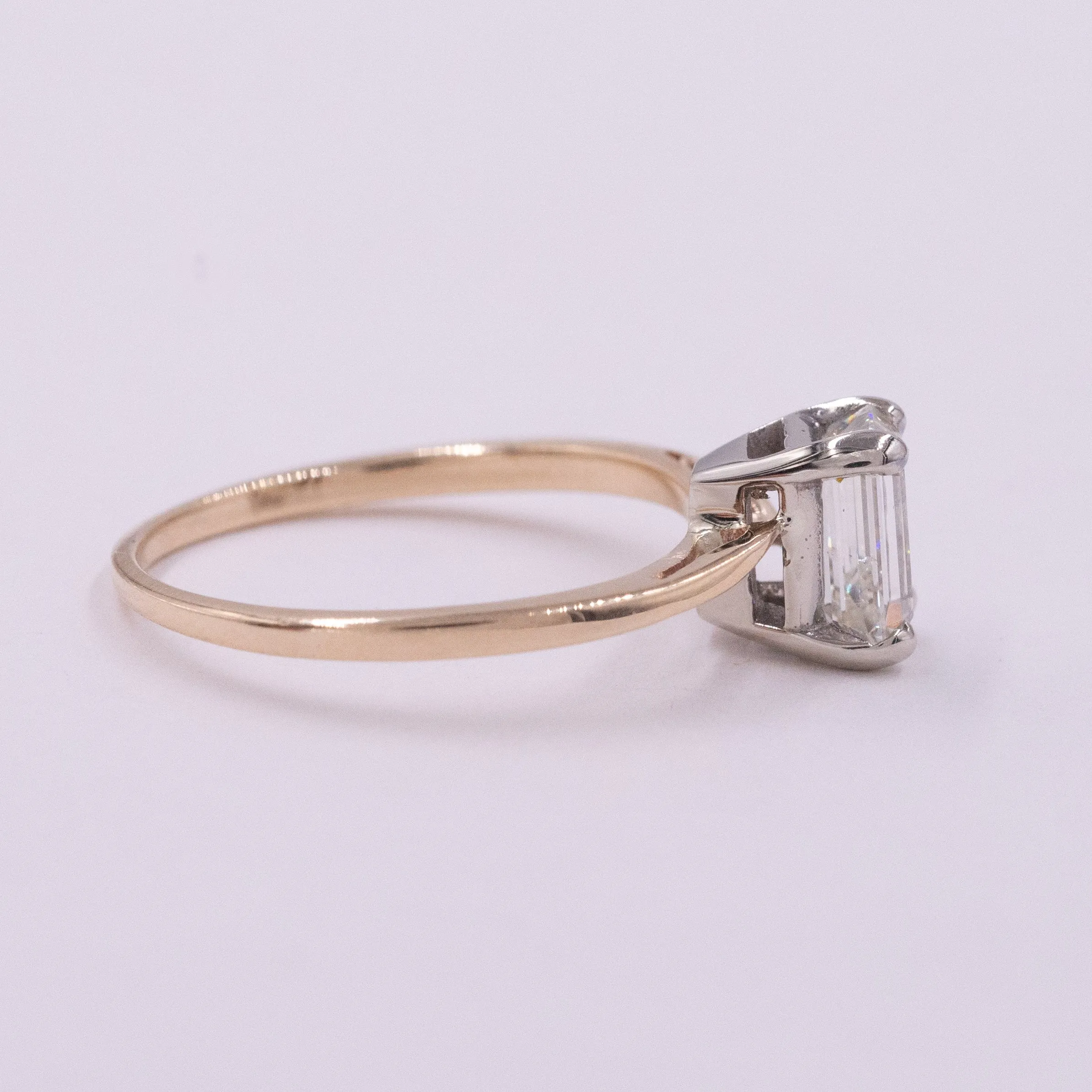 1.02 Carat Emerald-Cut Diamond Solitaire Ring