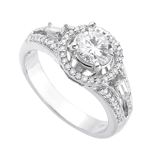 1.20ct 14K or 18K White Gold Diamond Ring