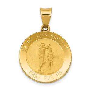 14 Yellow Gold Saint John Baptist Medal Pendant