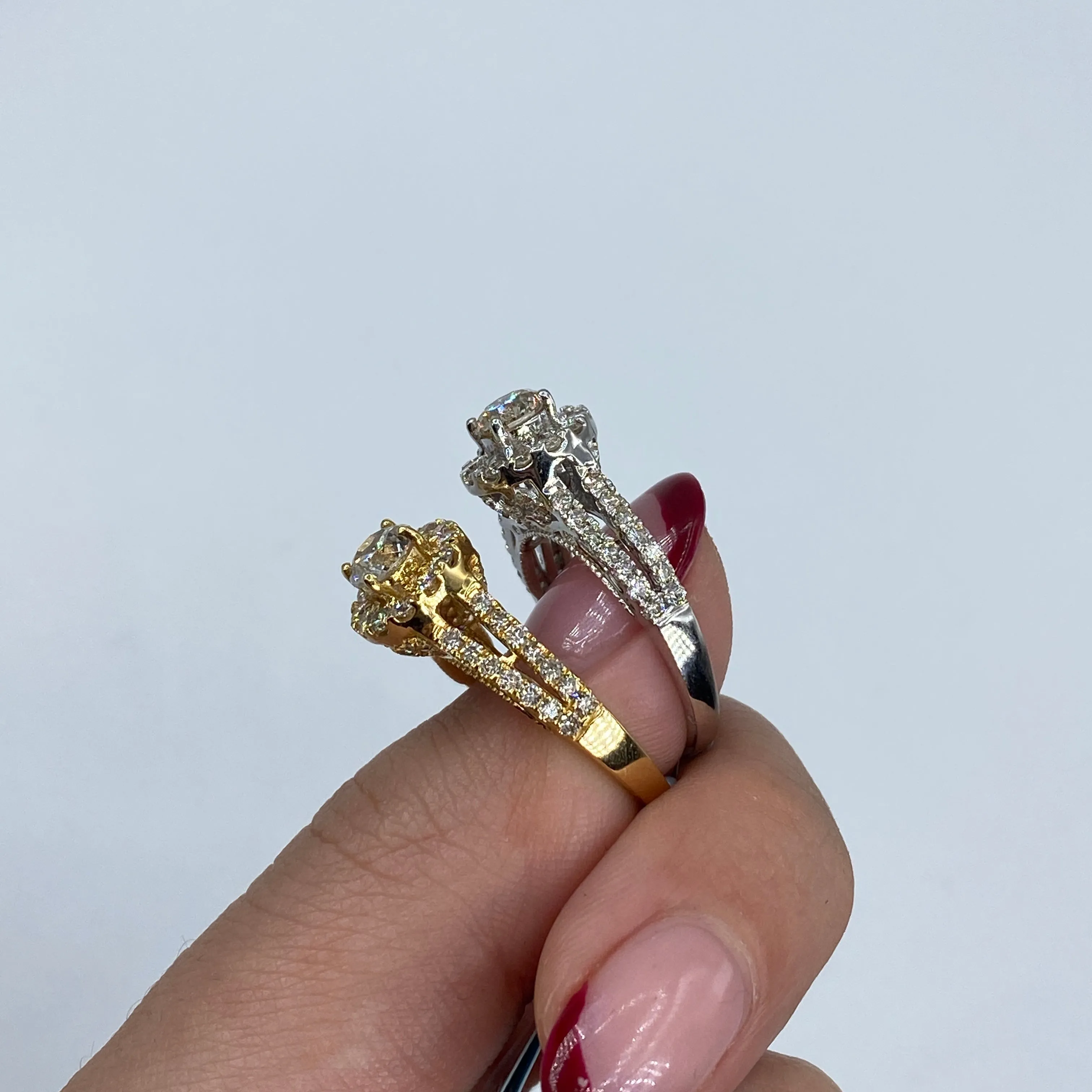 14K Adore Halo Circle Diamond Engagement Ring