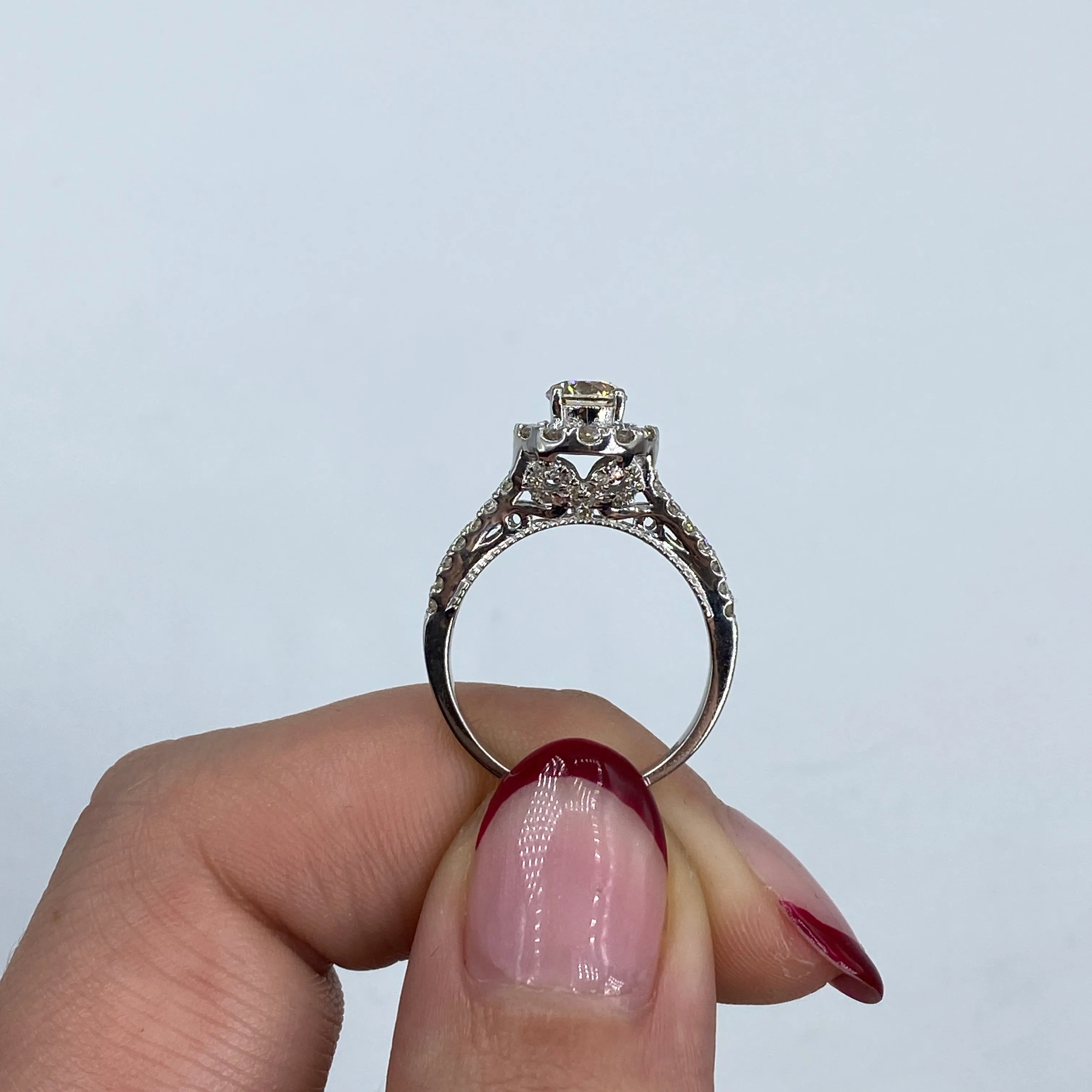 14K Adore Halo Circle Diamond Engagement Ring