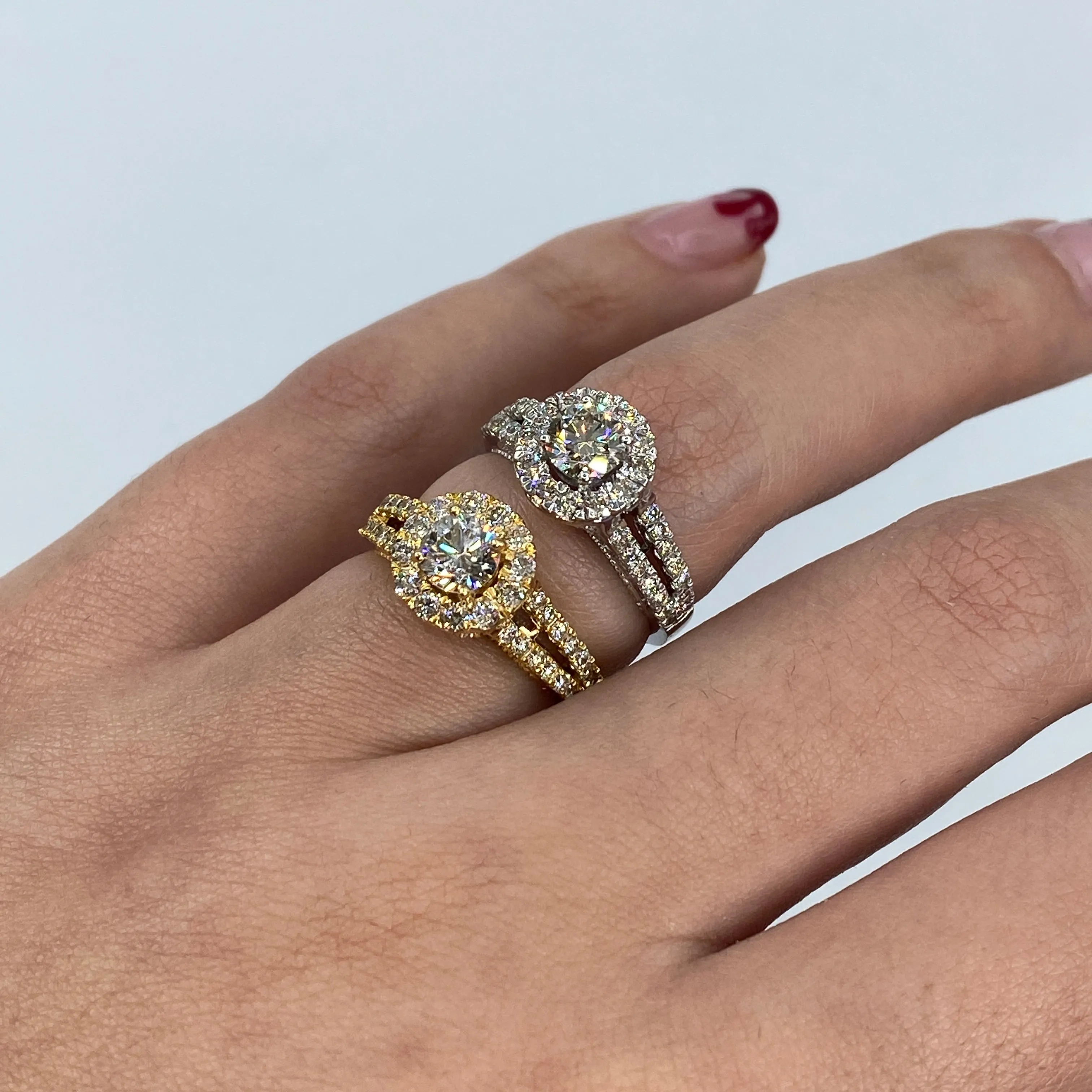14K Adore Halo Circle Diamond Engagement Ring