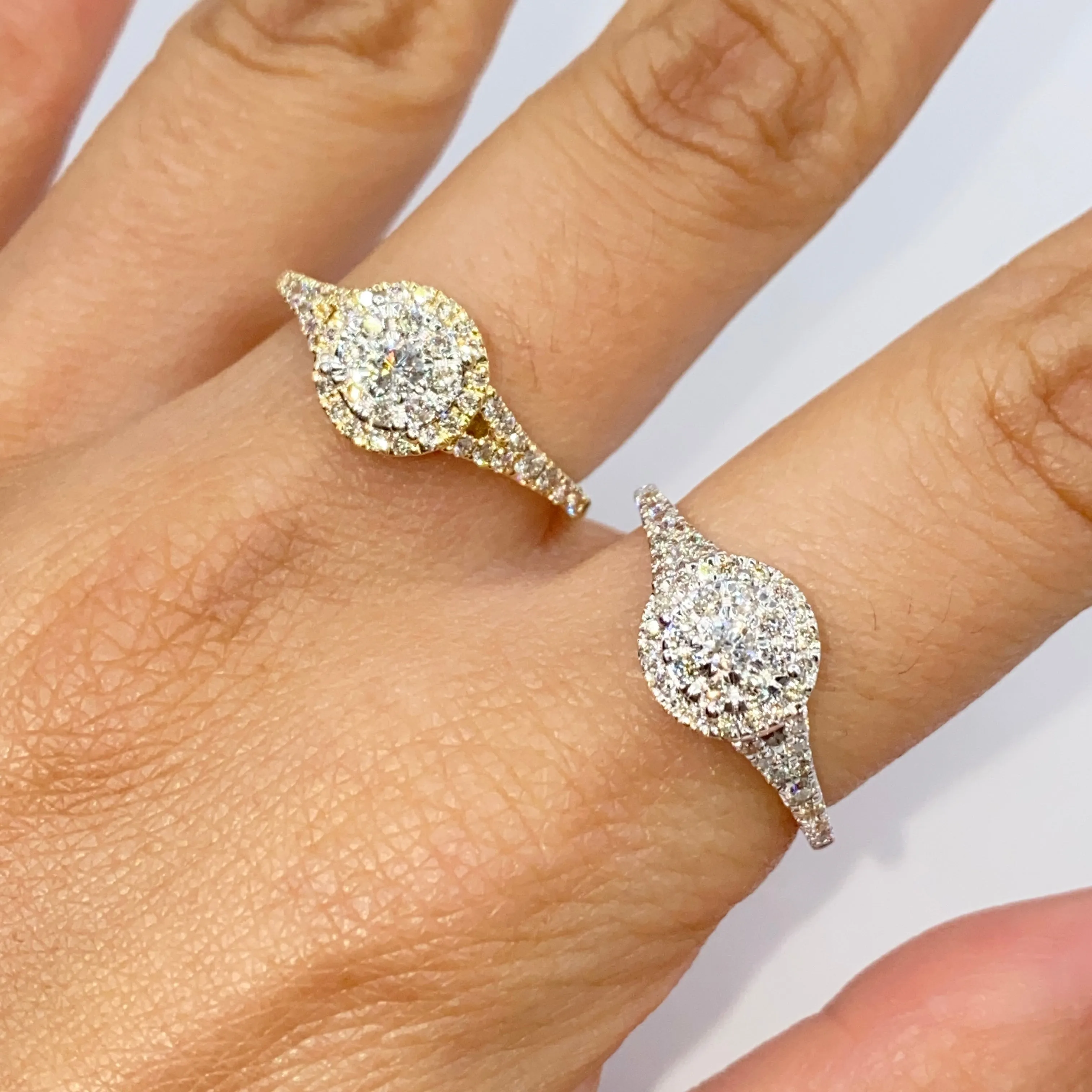14K Ballad Circle Diamond Engagement Ring