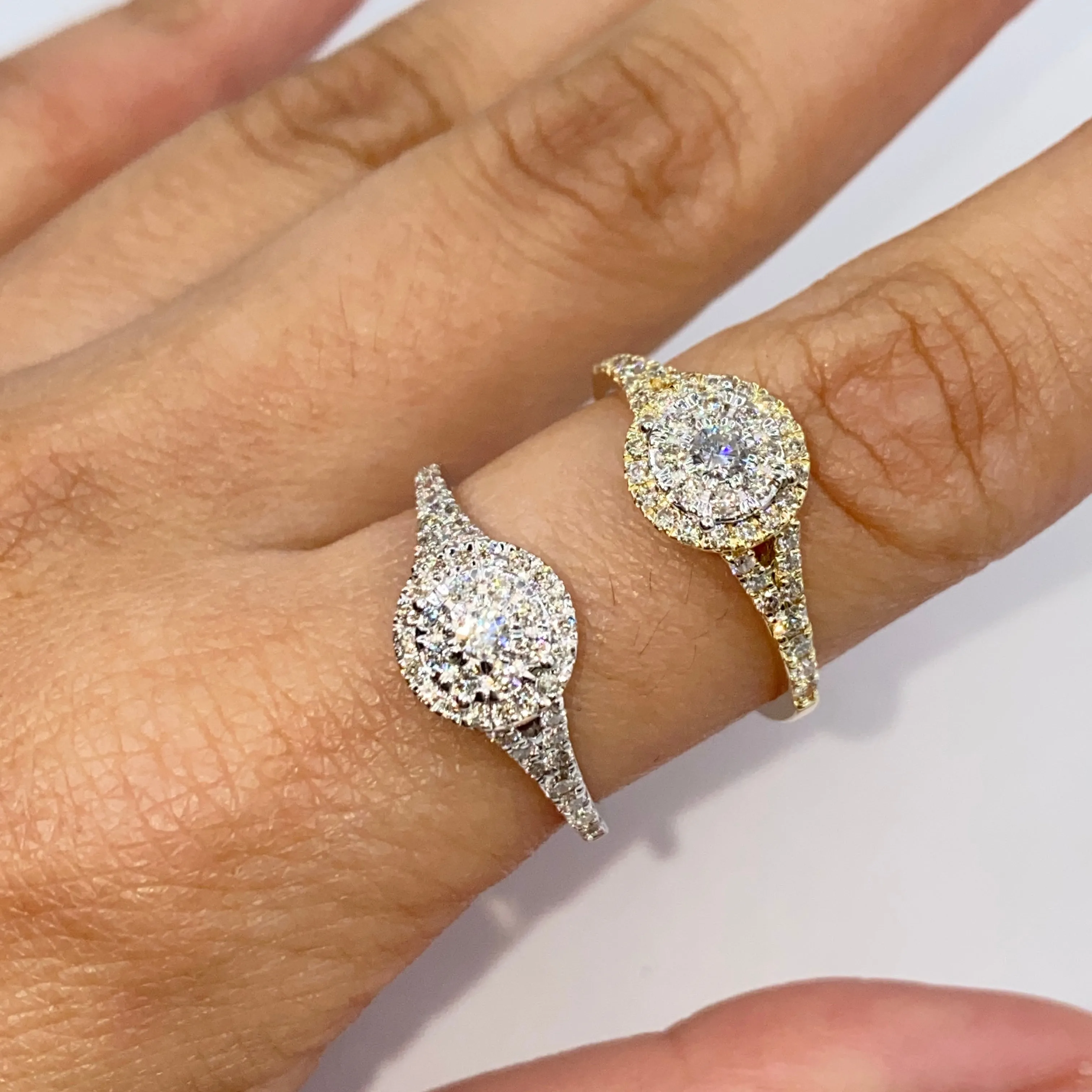 14K Ballad Circle Diamond Engagement Ring