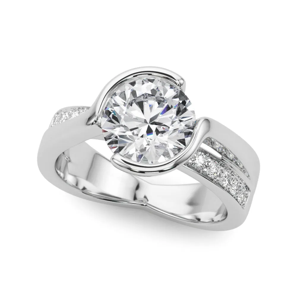 14K Bezel Engagement Ring