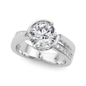 14K Bezel Engagement Ring