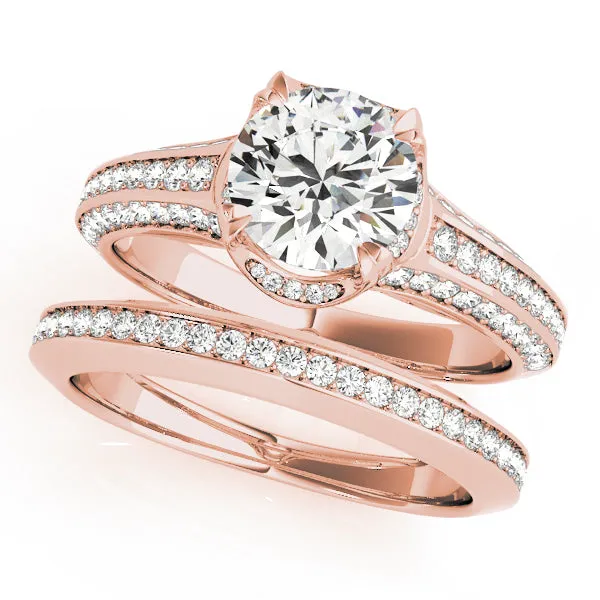 14K Engagement Ring Pave