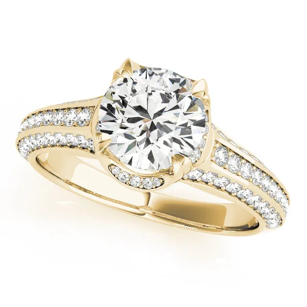 14K Engagement Ring Pave
