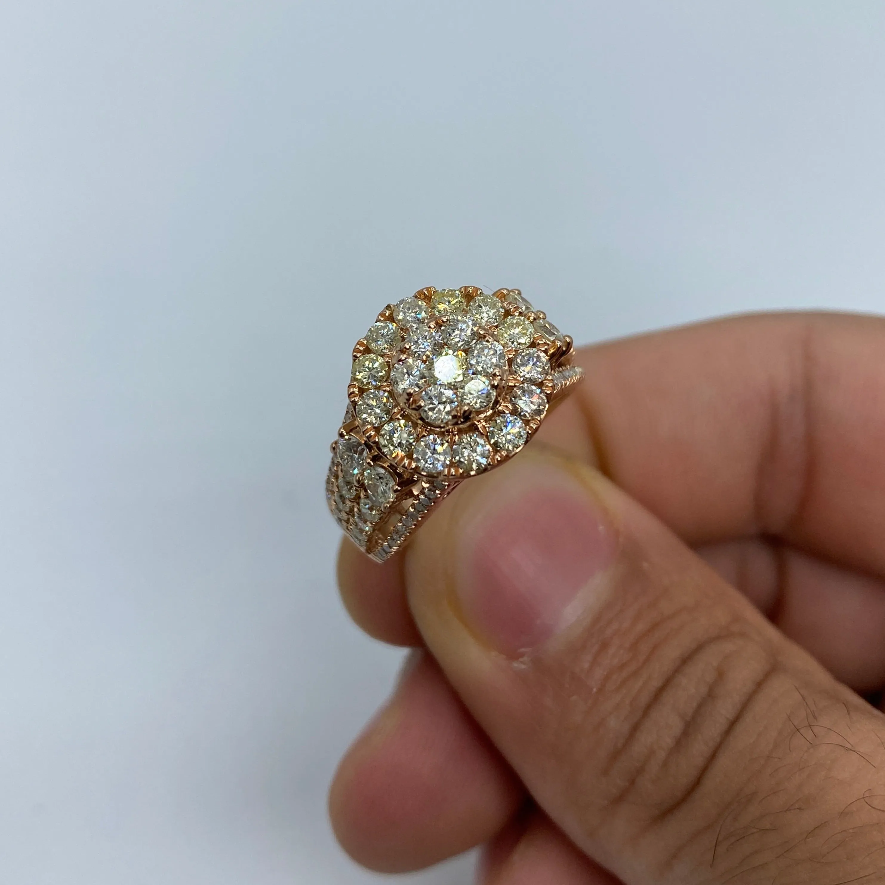 14K Flower Diamond Ring