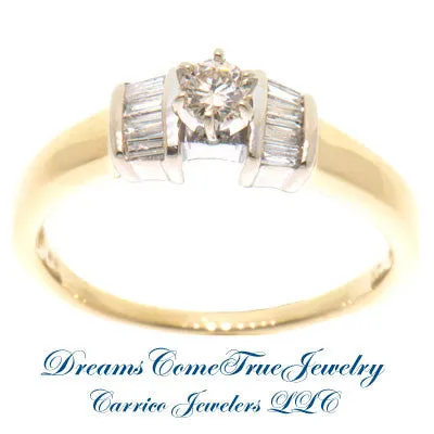 14K Gold 0.37 ctw Diamond Engagement Ring