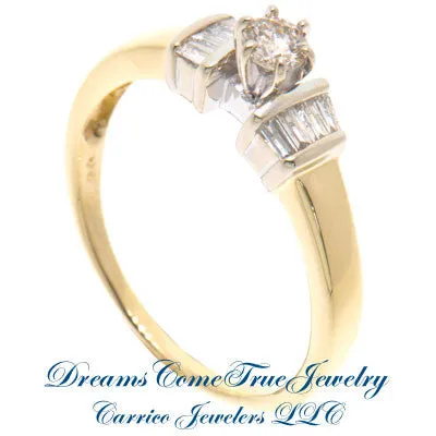 14K Gold 0.37 ctw Diamond Engagement Ring