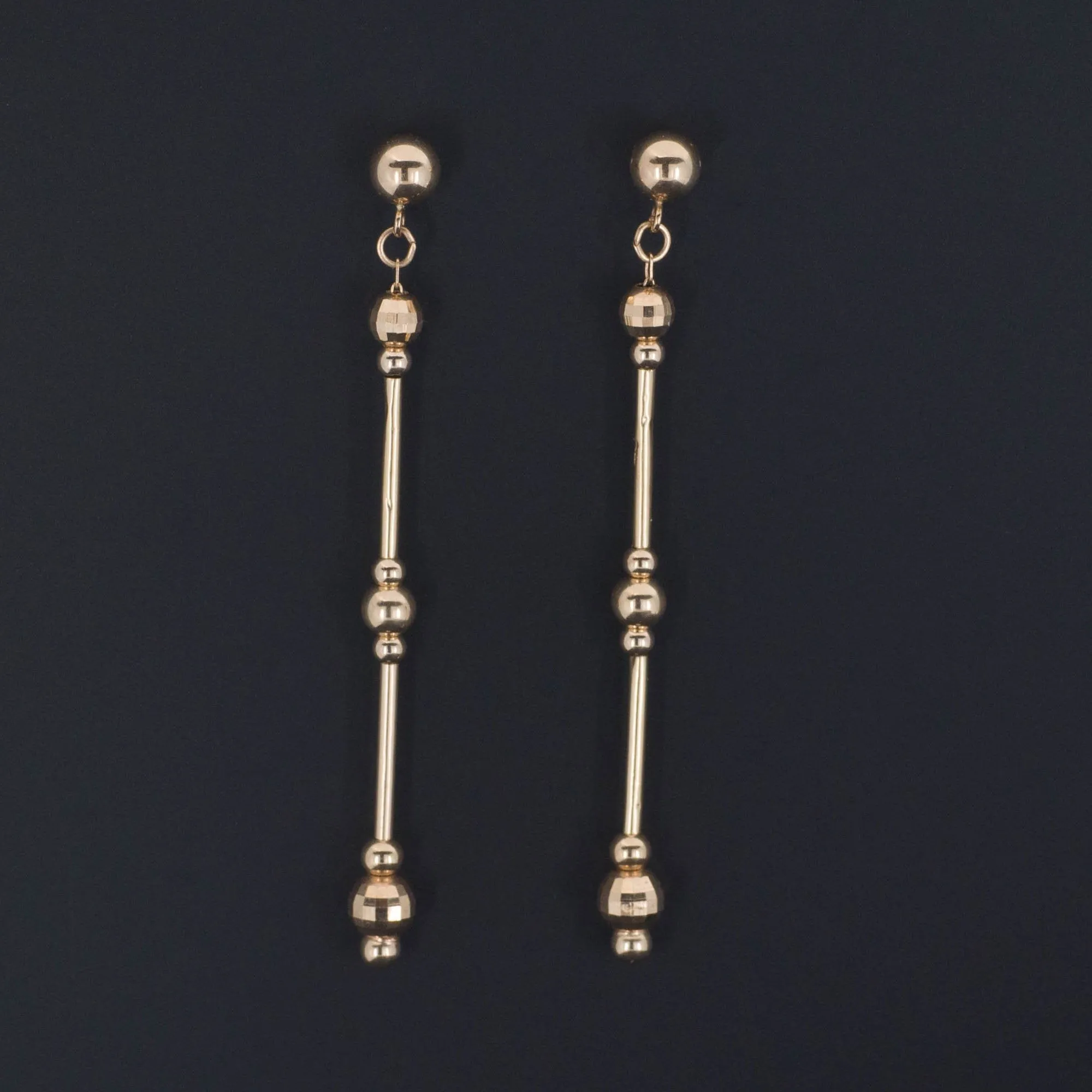 14k Gold Drop Earrings | Vintage Earrings