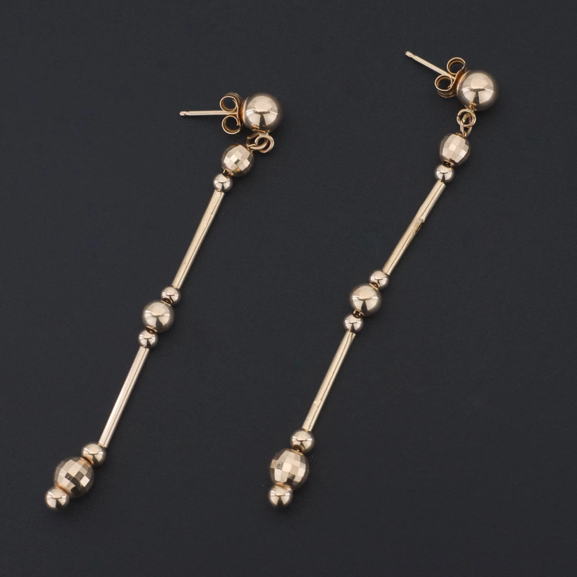 14k Gold Drop Earrings | Vintage Earrings