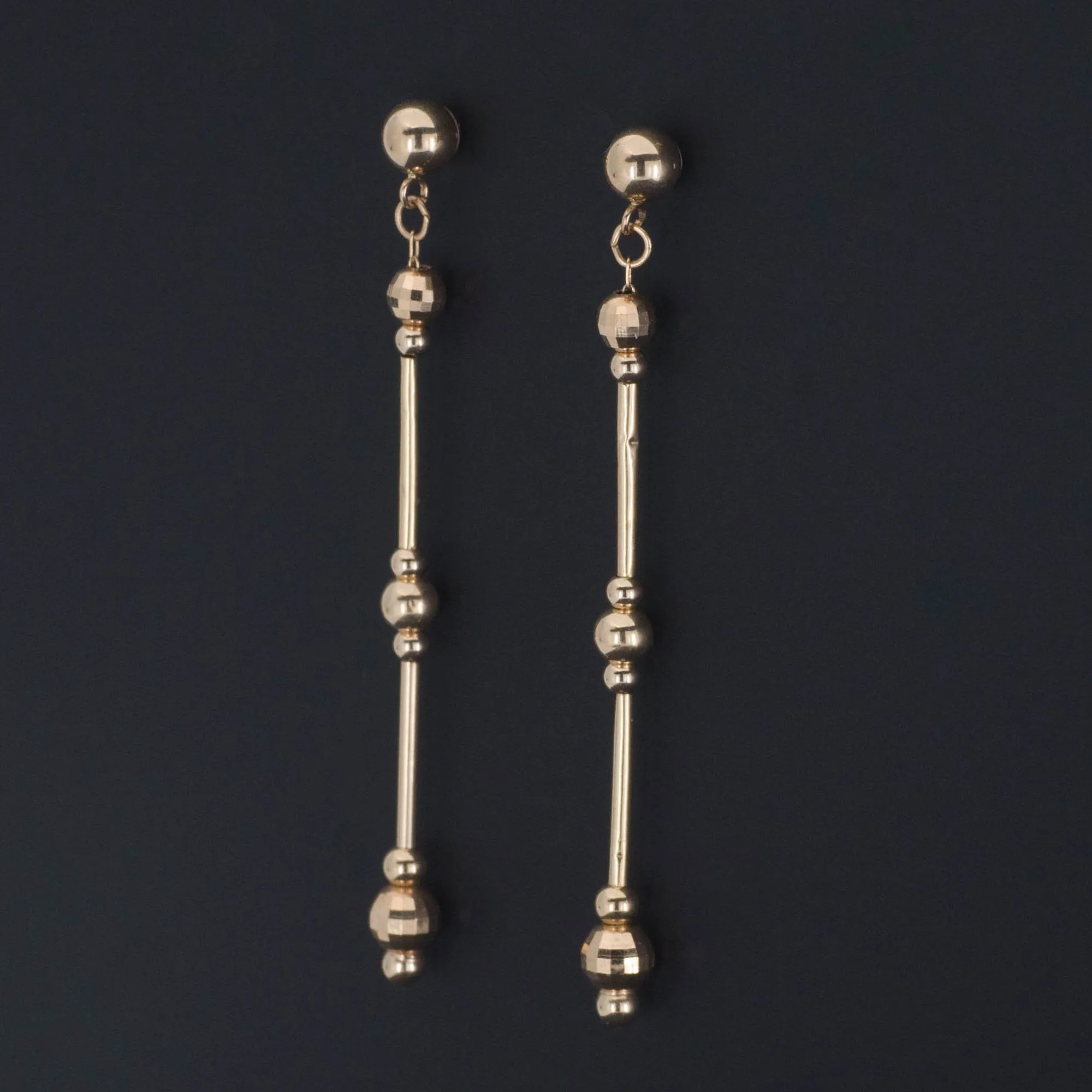 14k Gold Drop Earrings | Vintage Earrings