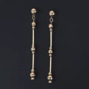 14k Gold Drop Earrings | Vintage Earrings