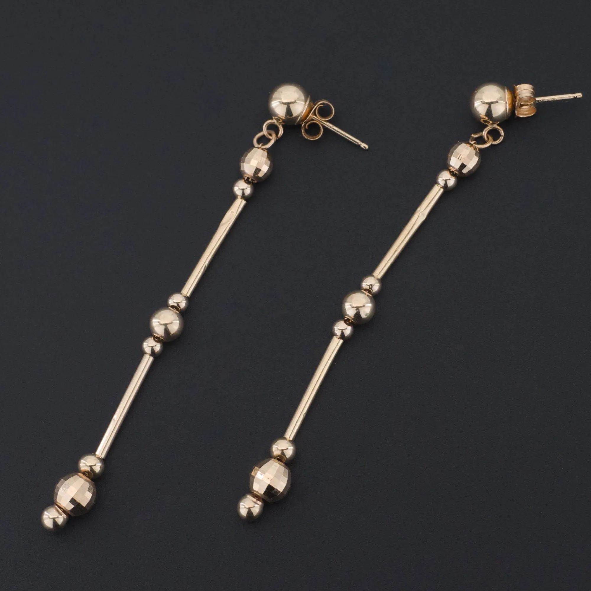 14k Gold Drop Earrings | Vintage Earrings