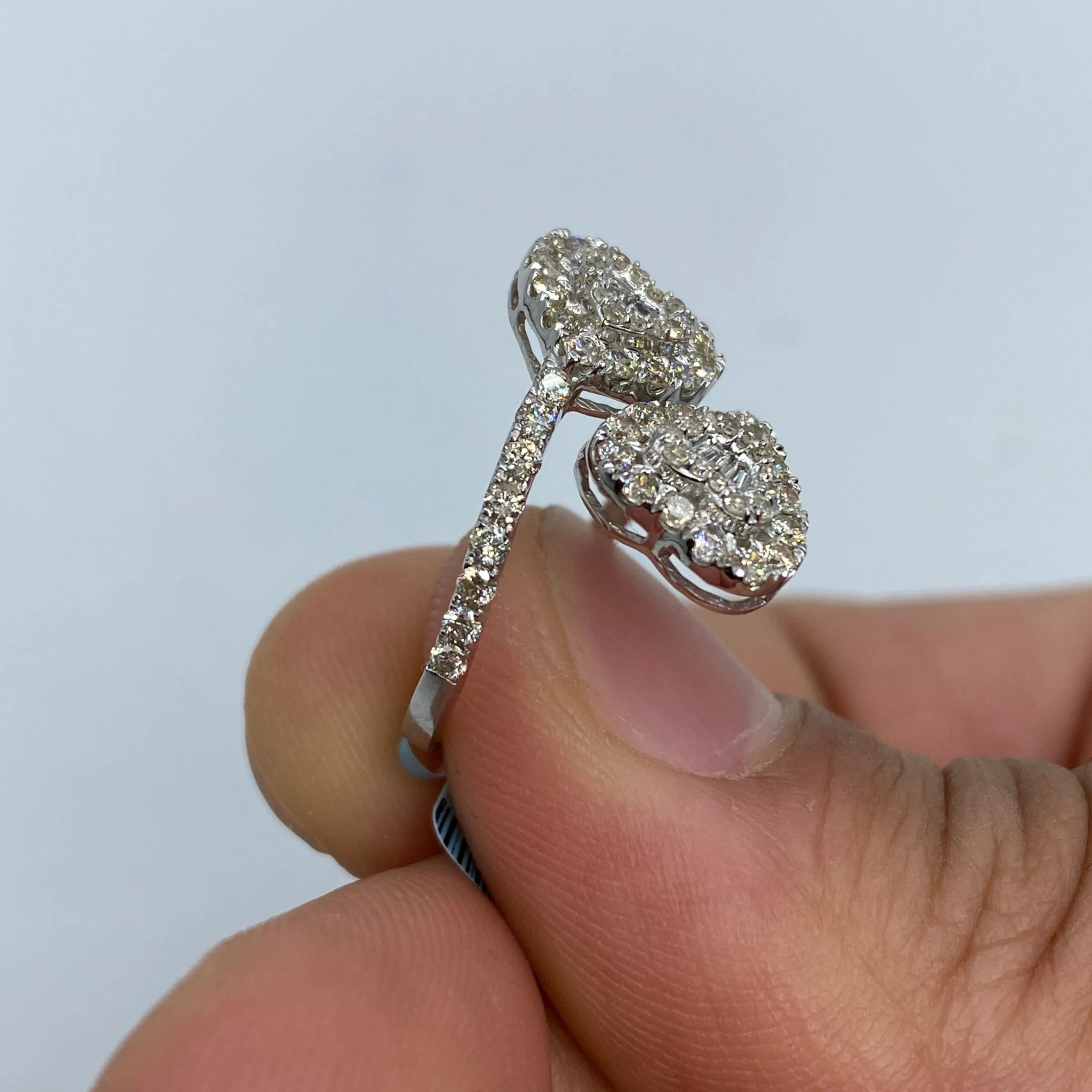 14K Heart Bangle Diamond Engagement Ring