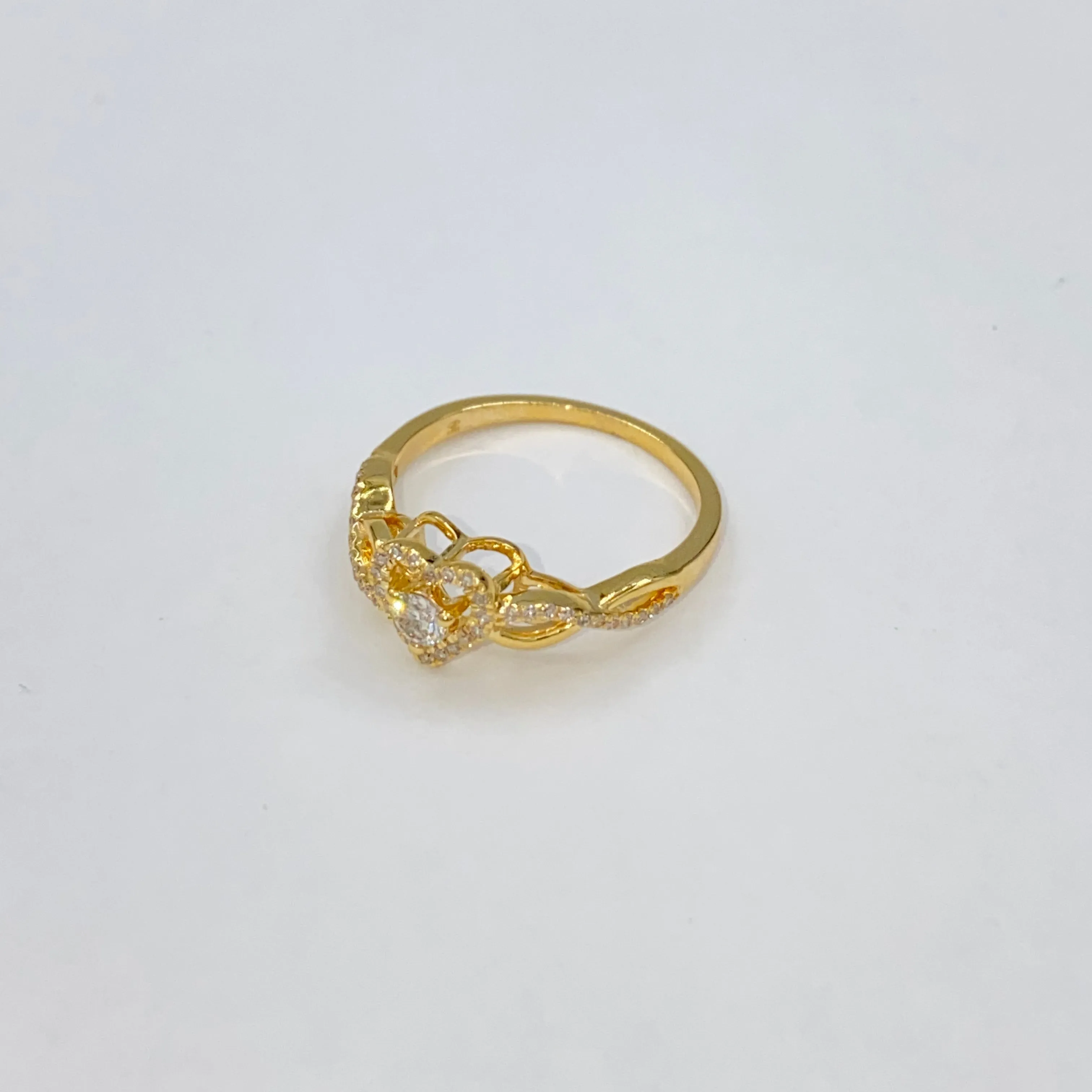14K Infinity Heart Diamond Engagement Ring