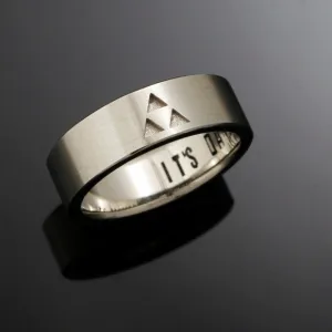 14k It's Dangerous to Go Alone - Triforce Wedding Band - Mens 7mm