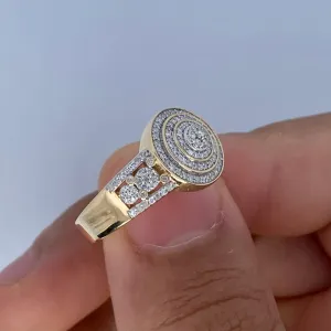 14K Ripple Diamond Ring