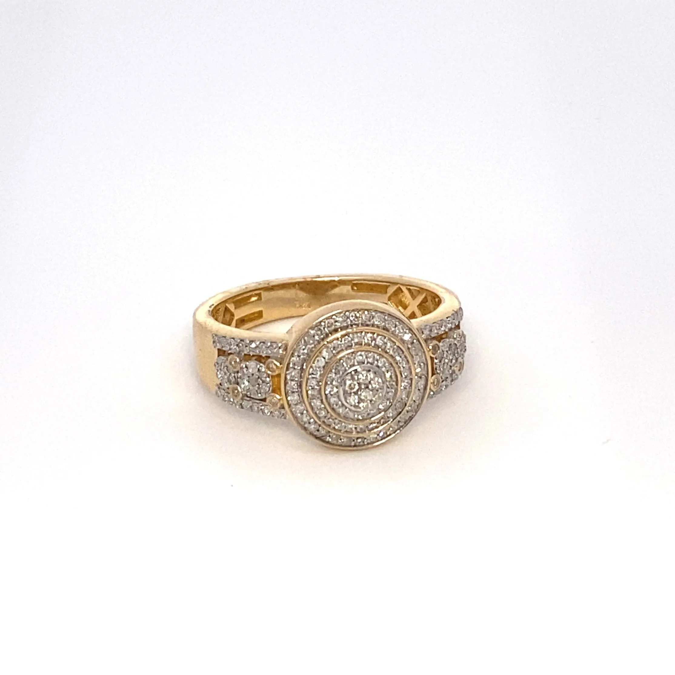 14K Ripple Diamond Ring