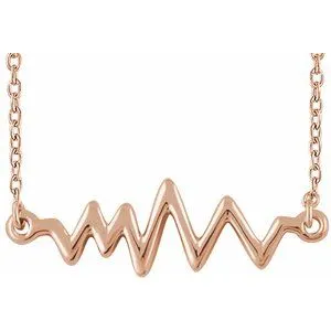 14K Rose Heartbeat 16-18" Necklace