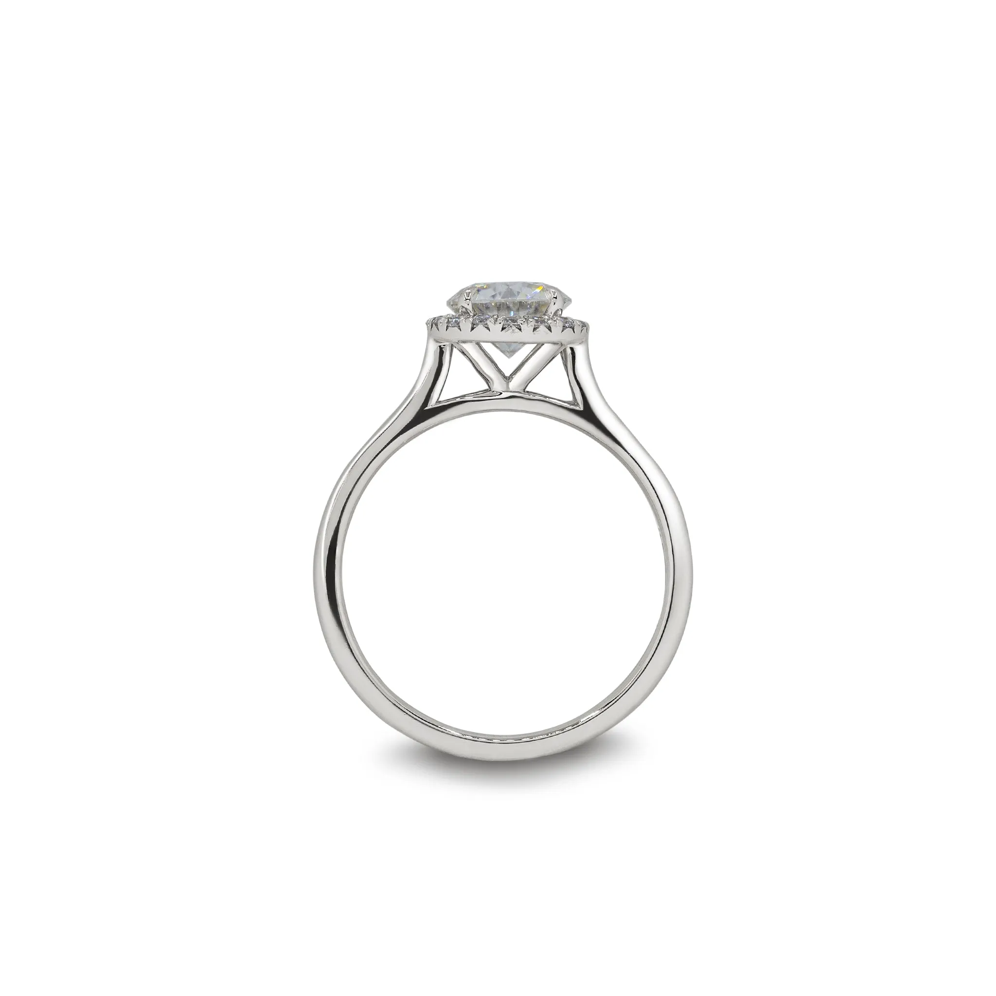 14K Solid Mini Sphere Moissanite Ring