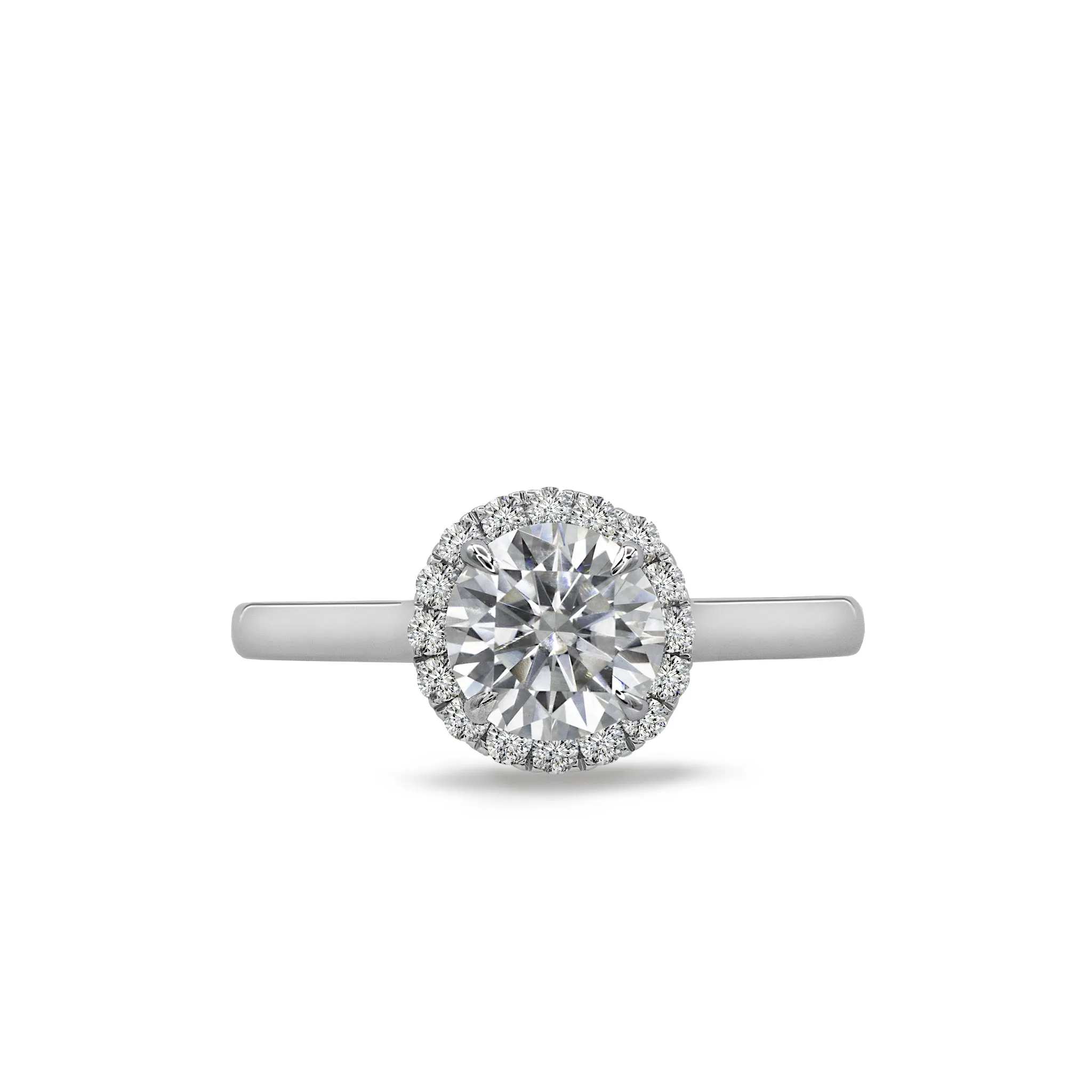 14K Solid Mini Sphere Moissanite Ring