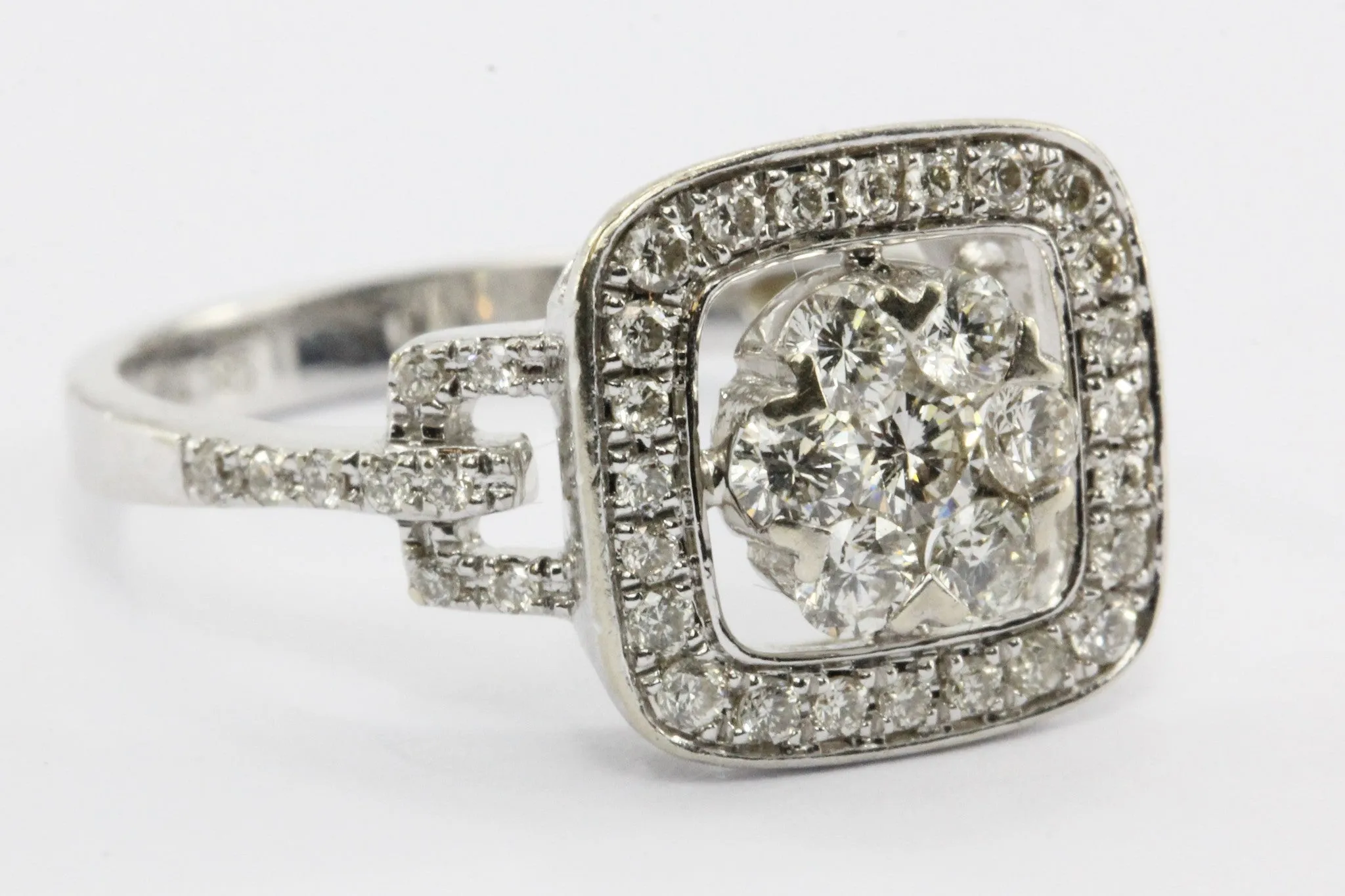 14K White Gold .55 CTW Diamond Engagement Ring