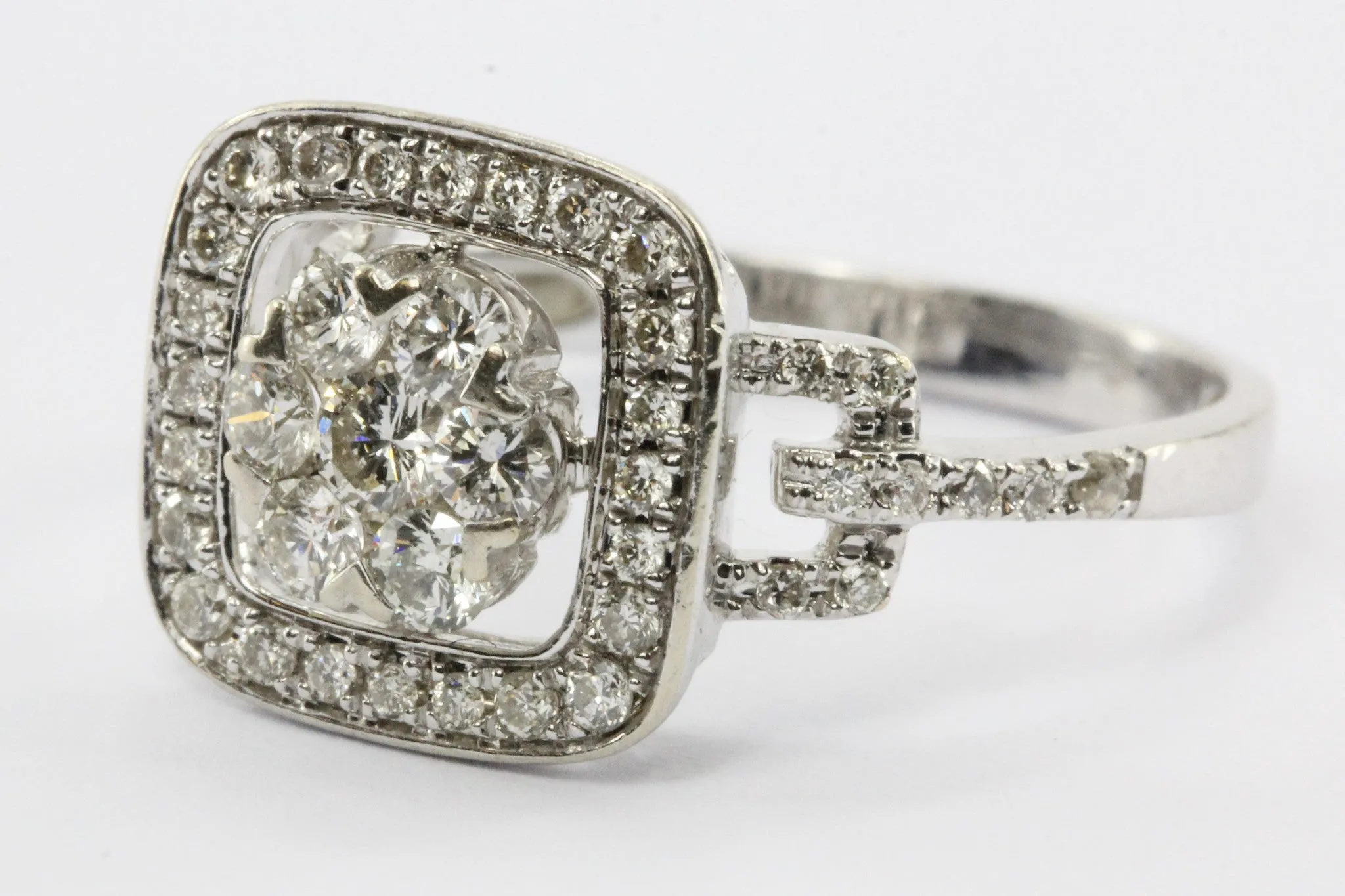 14K White Gold .55 CTW Diamond Engagement Ring