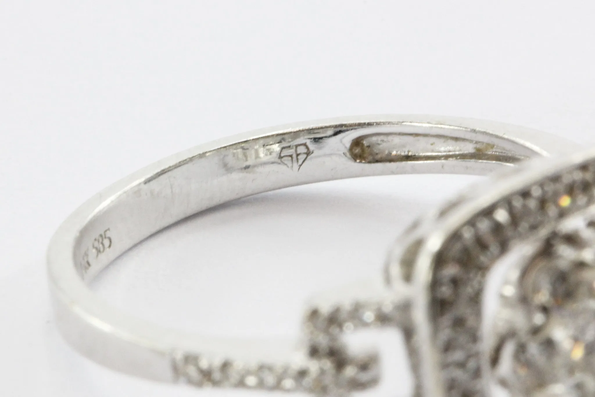 14K White Gold .55 CTW Diamond Engagement Ring