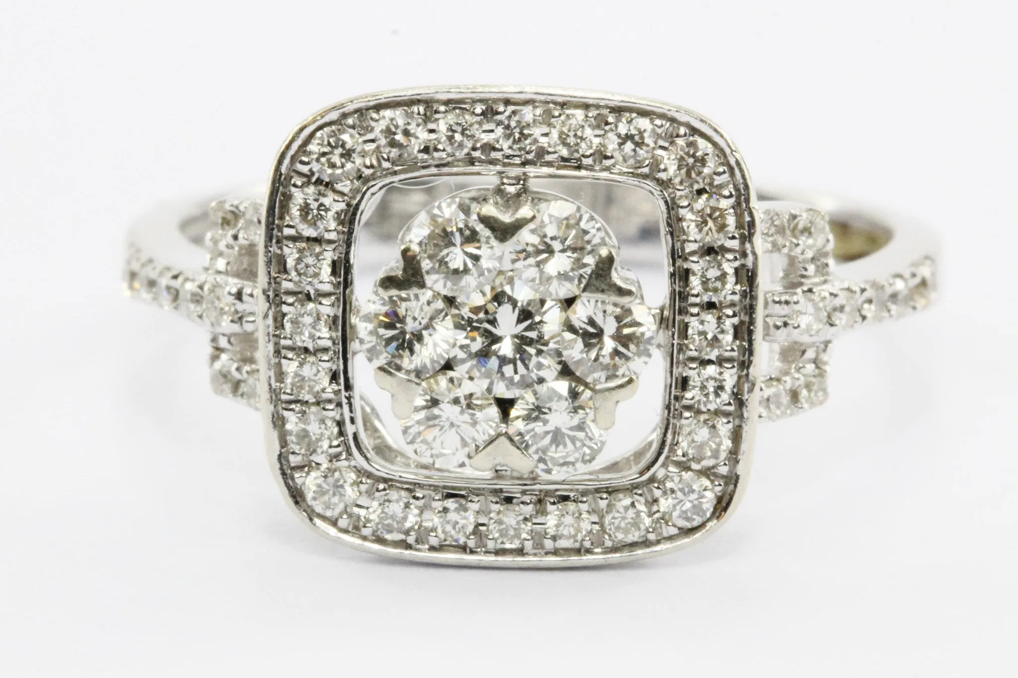 14K White Gold .55 CTW Diamond Engagement Ring