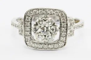 14K White Gold .55 CTW Diamond Engagement Ring