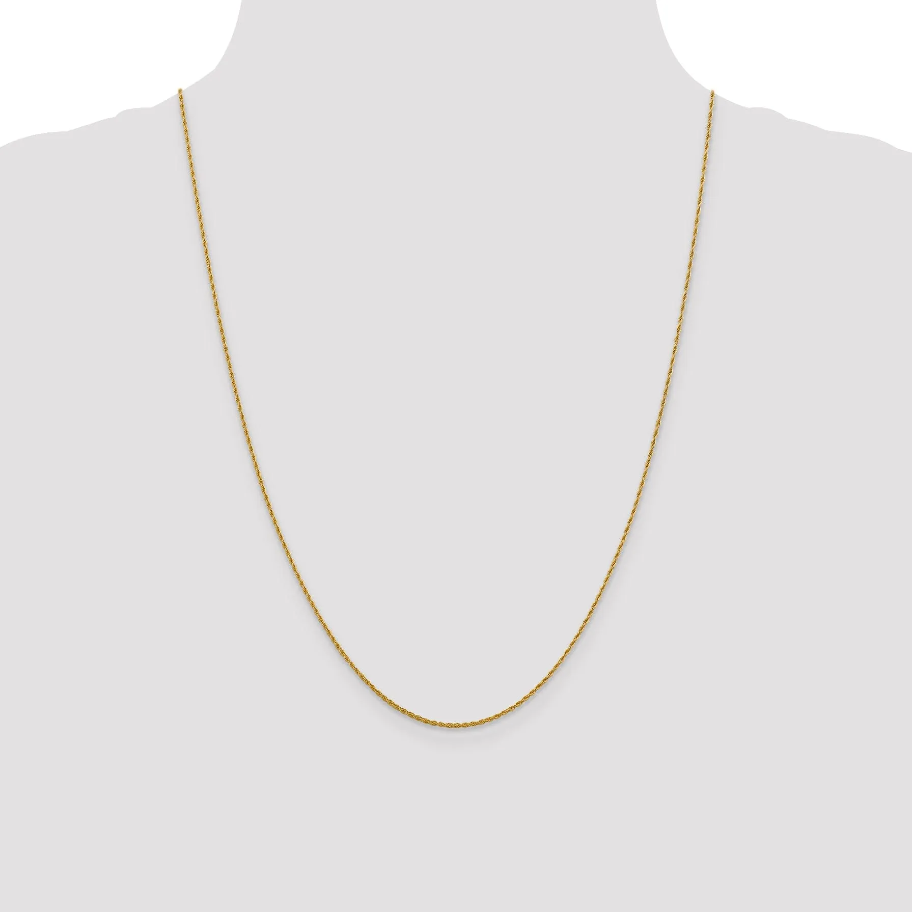 14k Yellow Gold 1.3 mm Pendant Rope
