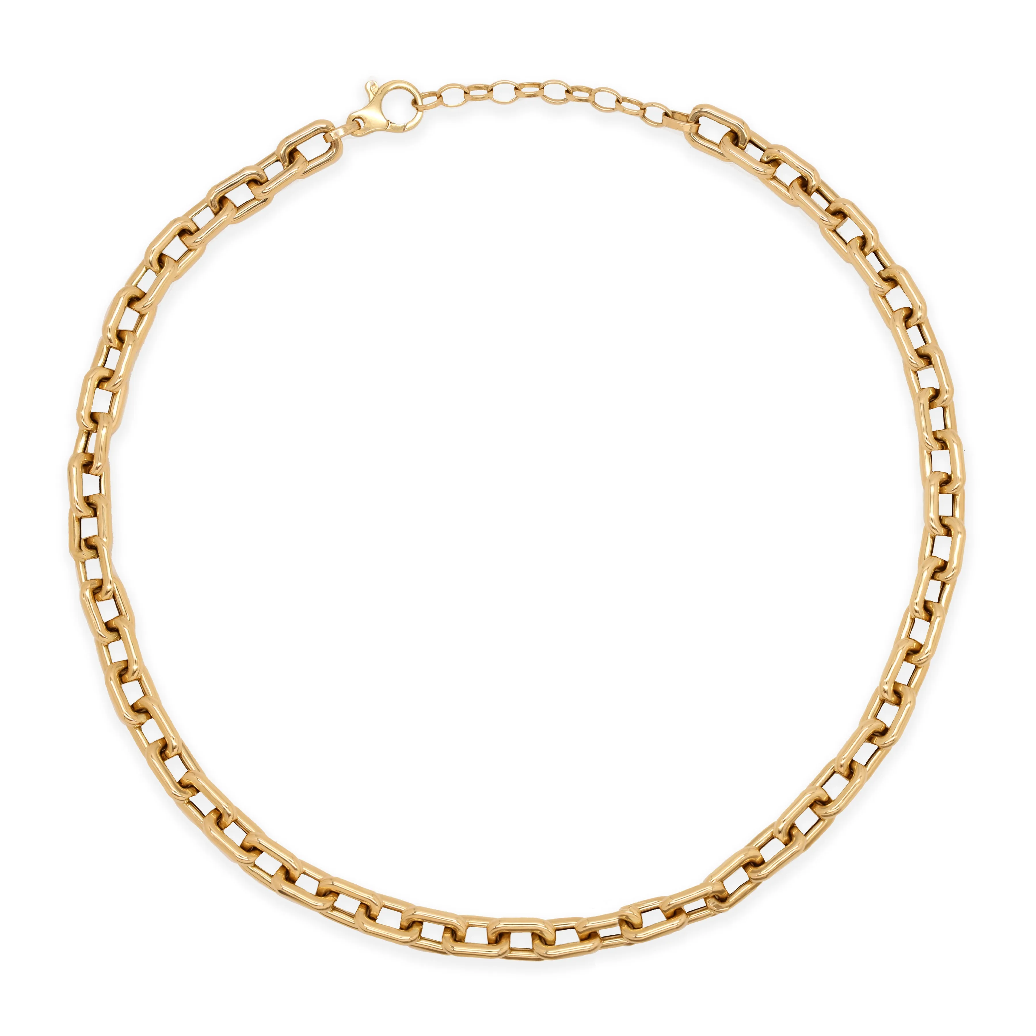 14k Yellow Gold Chunky Box Chain Necklace