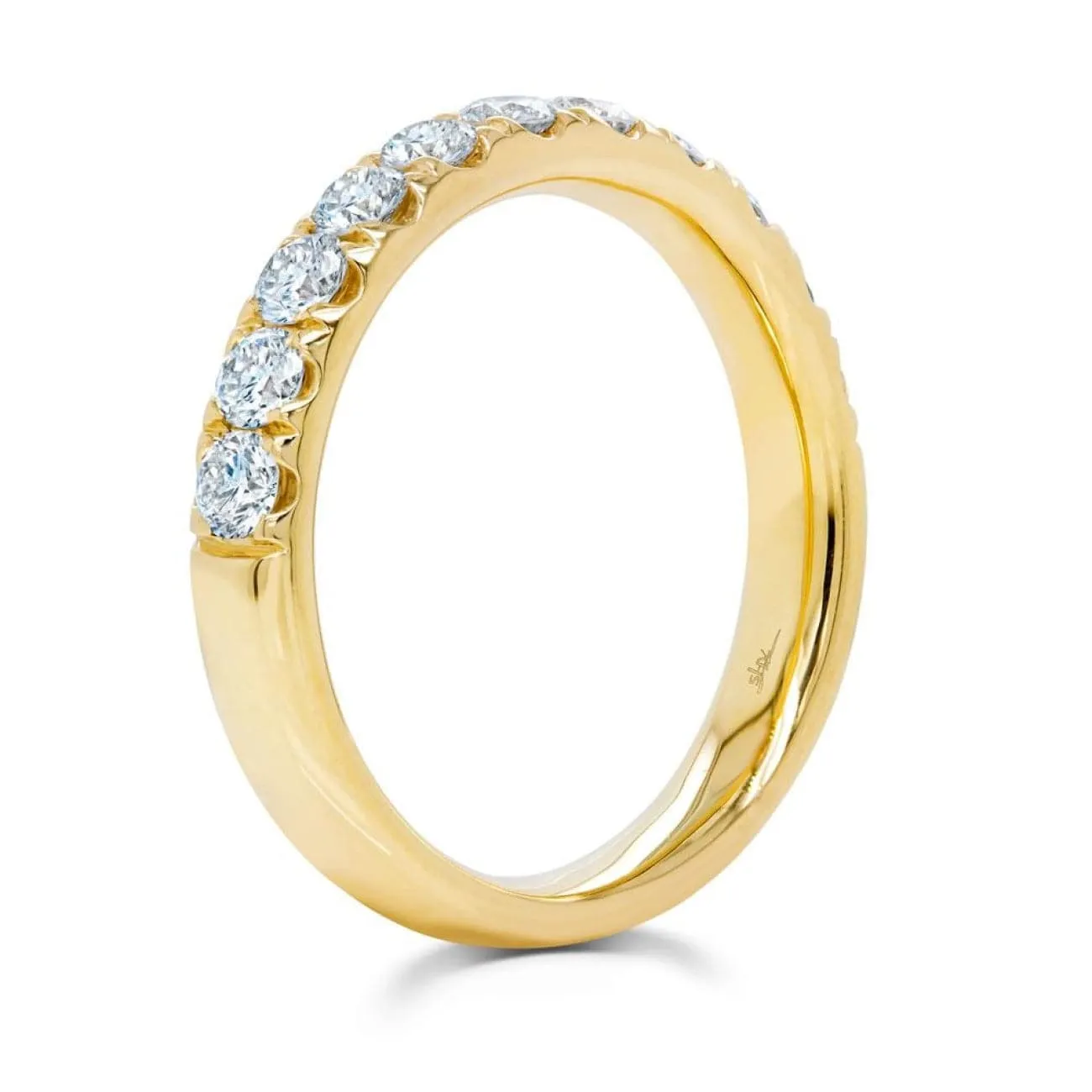 14K YELLOW GOLD DIAMOND BAND RING