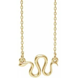 14K Yellow Snake 16-18" Necklace