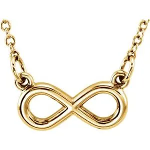 14K Yellow Tiny Posh® Infinity-Inspired 16-18" Necklace