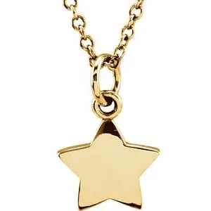 14K Yellow Tiny Posh® Star 16-18" Necklace