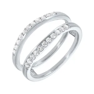 14KT White Gold & Diamond Classic Book Bridal Bells Engagement Ring  - 1/3 ctw