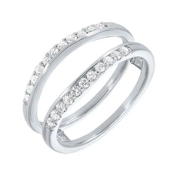 14KT White Gold & Diamond Classic Book Bridal Bells Engagement Ring  - 1/3 ctw