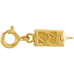 14KT Yellow Gold-Plated Filigree Magnetic Clasp Converter