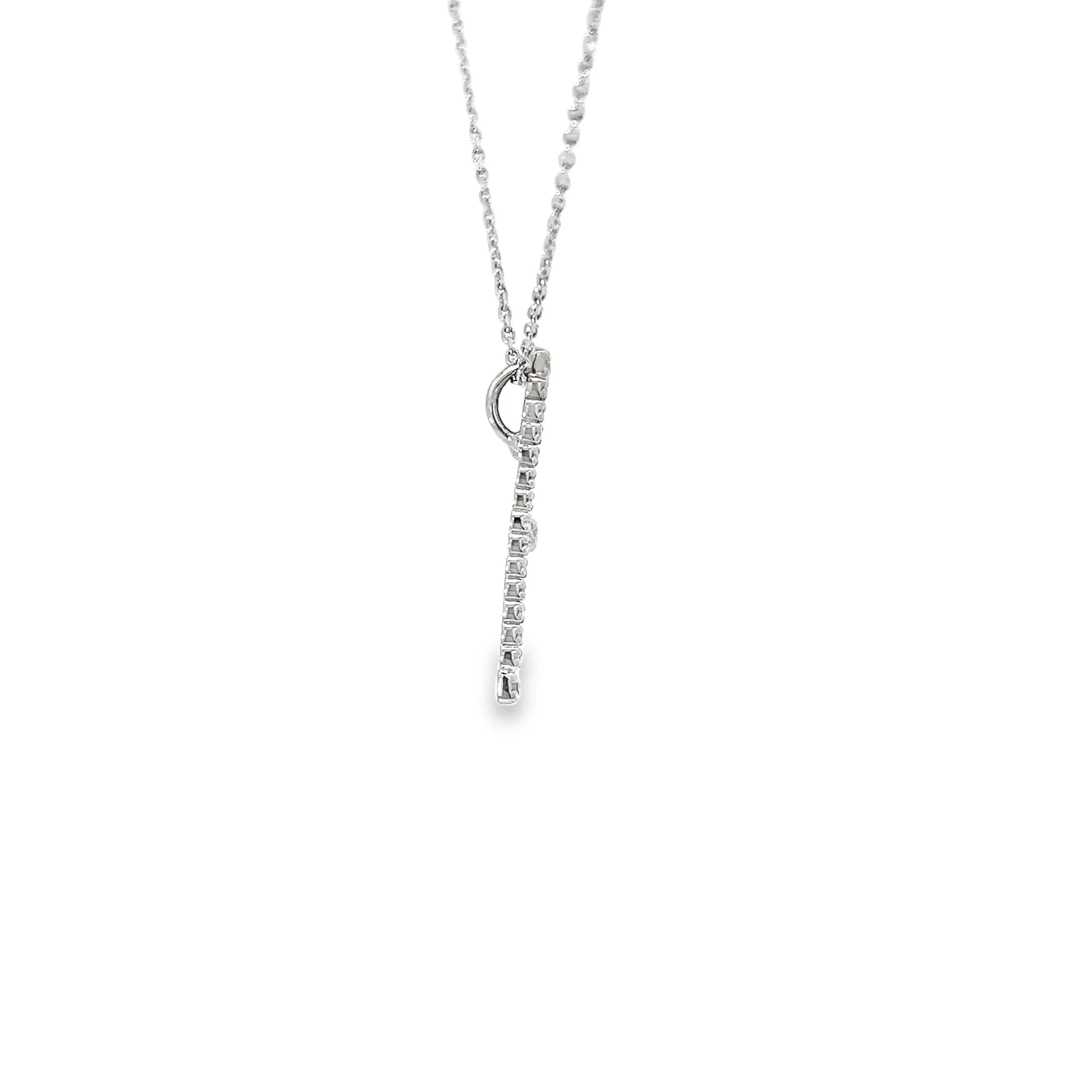 14KW .35CT GSI1 DIAMOND INITIAL E PENDANT