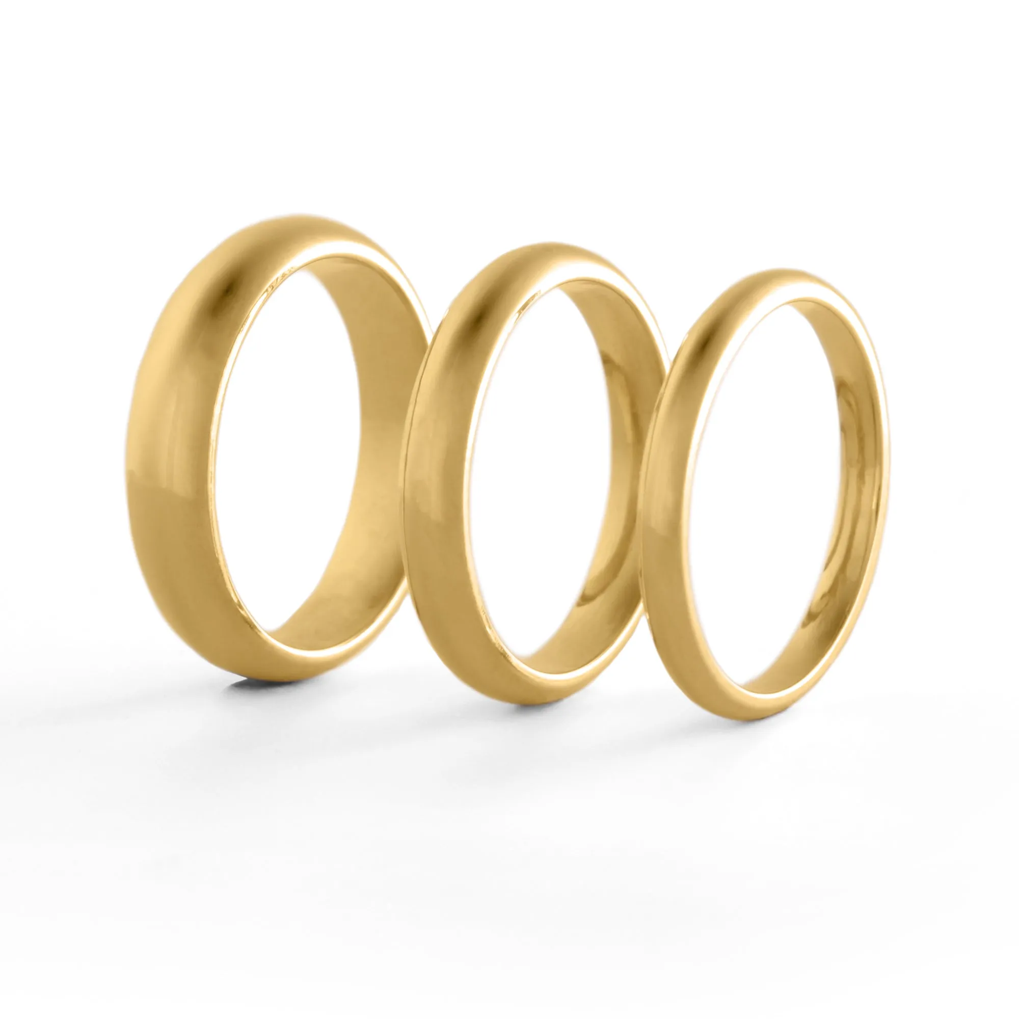 18K Gold 3mm Comfort Fit Wedding Ring