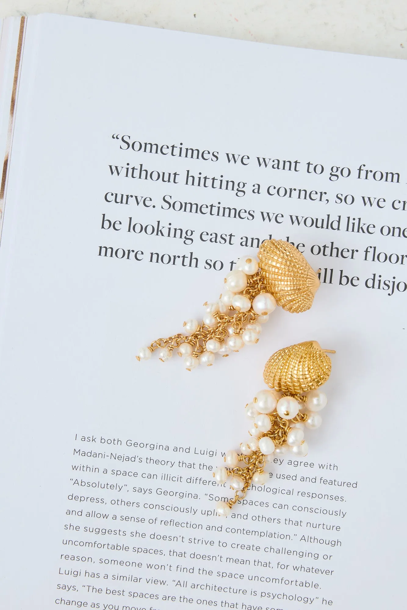 18k Gold Plated Seashell Cove Earrings Gold