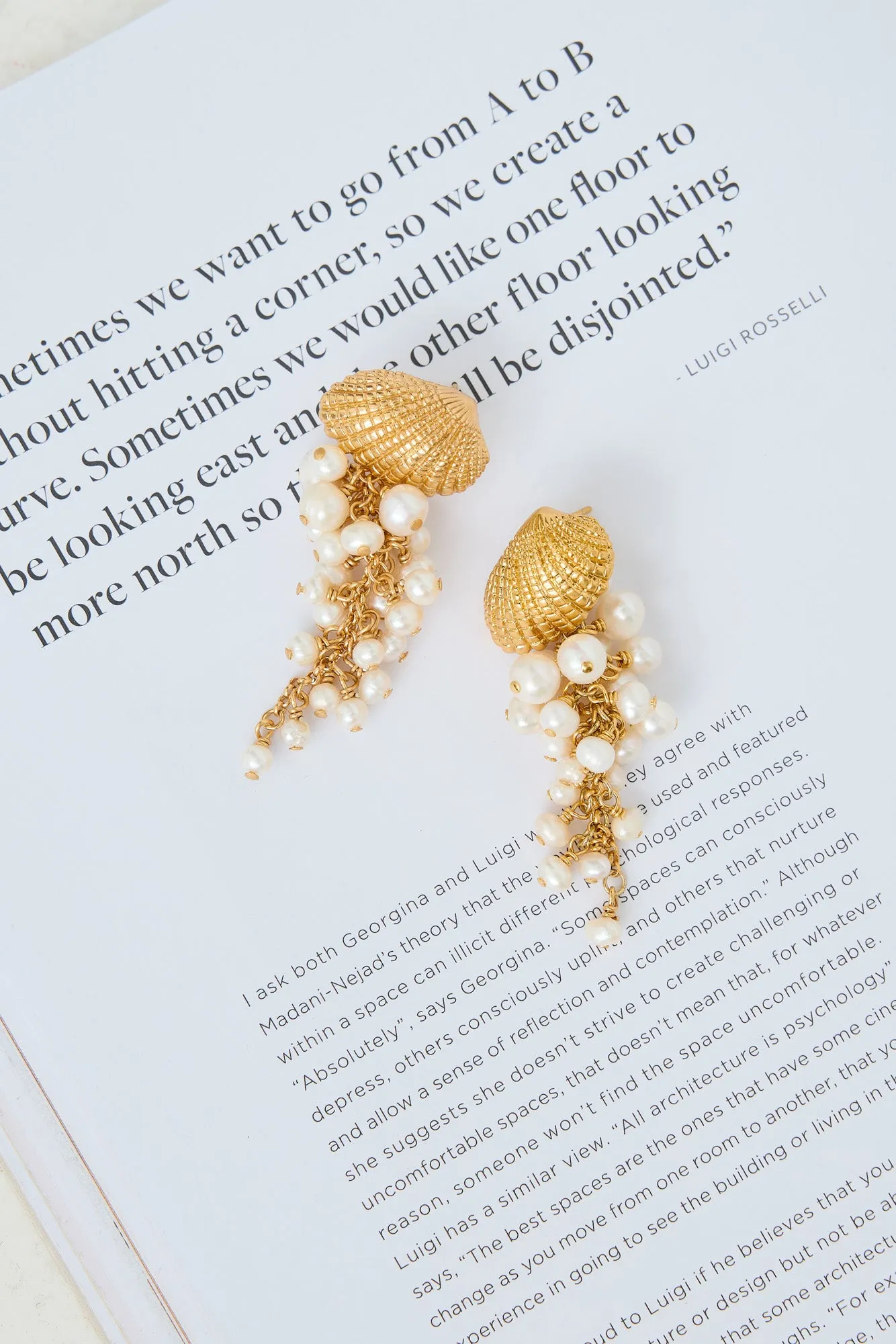 18k Gold Plated Seashell Cove Earrings Gold