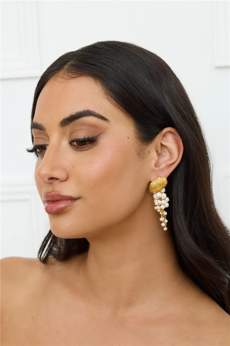 18k Gold Plated Seashell Cove Earrings Gold