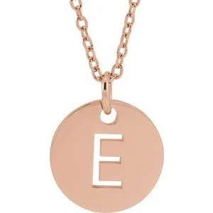 18K Rose Gold-Plated Sterling Silver Initial E 16-18" Necklace